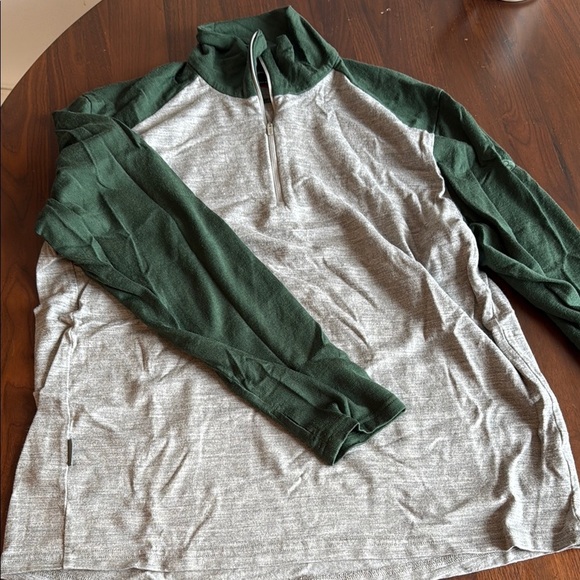 Icebreaker merino - bodyfit 260 - XL Men Gray and Green Half-Zip Sweater - Picture 4 of 7